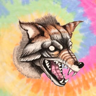 Angry Coyote Watercolor Painting T-Shirt