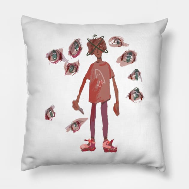 Jonathan Sims Archivist has a KNIFE transparent eyes Pillow by mol842