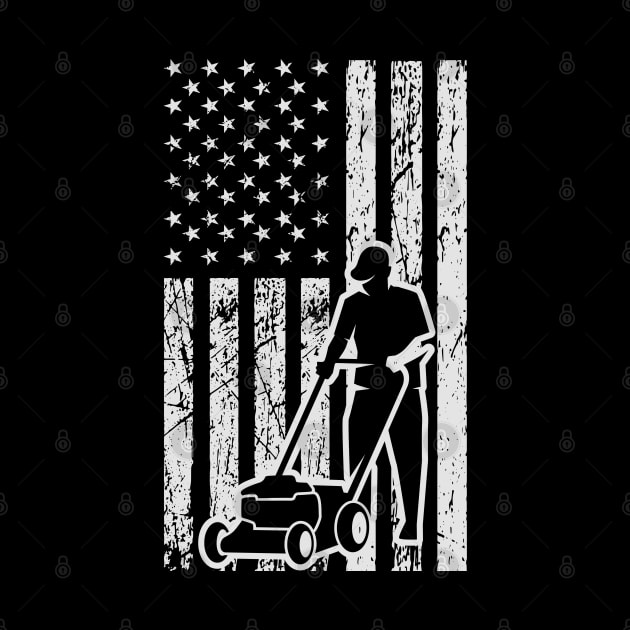 Lown mowing, American Flag, 4th of July by FabulousDesigns