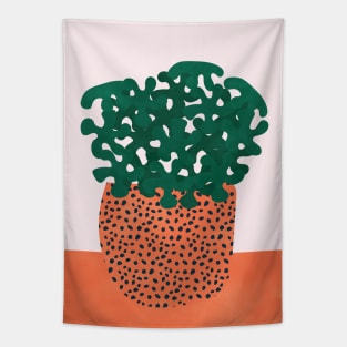 Retro Plant Vase Tapestry