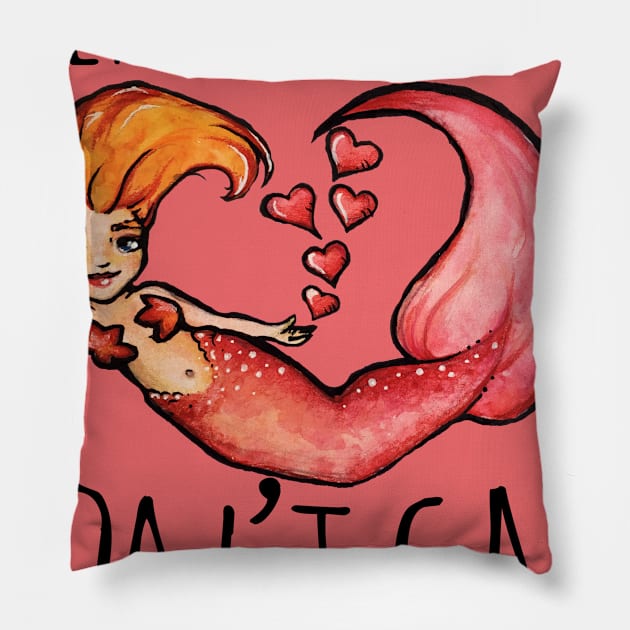 Mermaid hair don't care Pillow by bubbsnugg