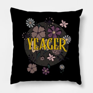 Aesthetic Proud Name Yeager Flowers Anime Retro Styles Pillow