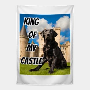 King of My Castle Black Labrador Retriever Tapestry