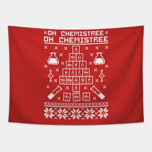 Oh Chemistree Oh Chemistree Chemistry Ugly Sweater Pixel Tapestry