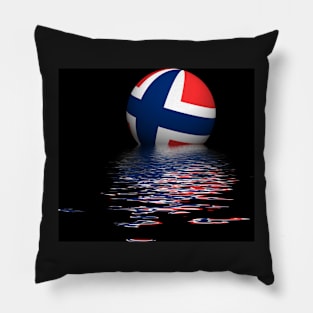 Norwegian Flag rising/setting Pillow