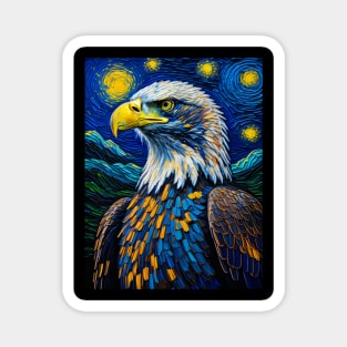 Bald eagle in starry night Magnet