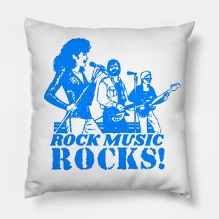 Rock Music ROCKS Classic Rock Rocking and Rolling Band Rock N' Roll T Shirt Pillow