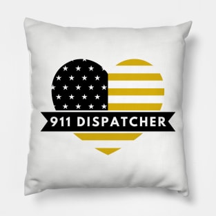 Dispatcher Heart for 911 Police First Responders Pillow