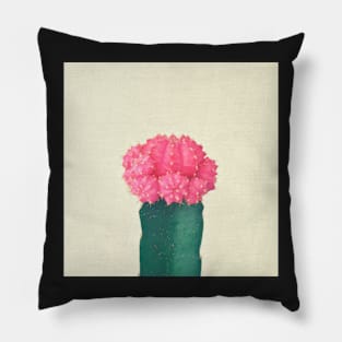 Pink Plaid Cactus Pillow