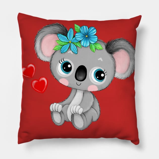 Koala Love Pillow by ArtsyDenise