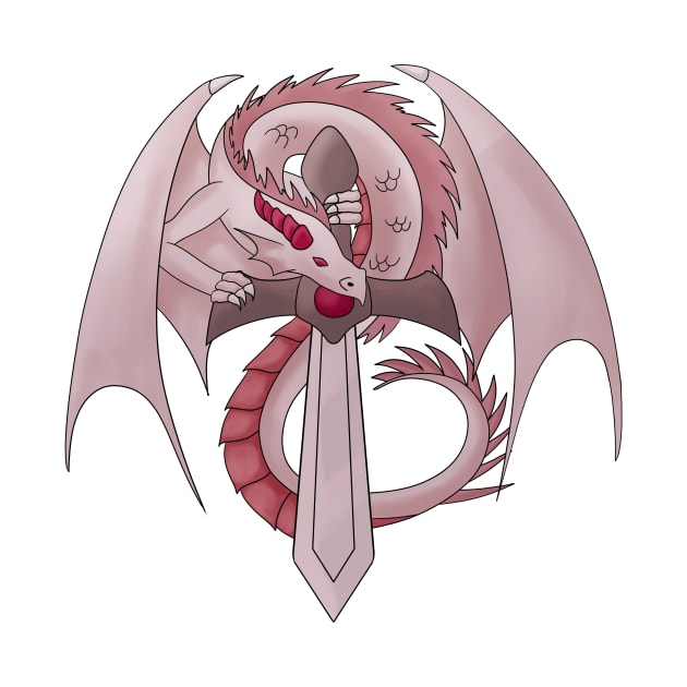 Garnet Sword Dragon by BiscuitSnack