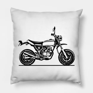 Ape 50 Motorcycle Sketch Art Pillow