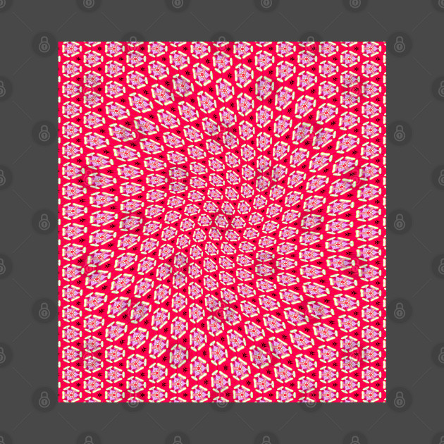 Red Passion Flower Pattern by PatternFlower