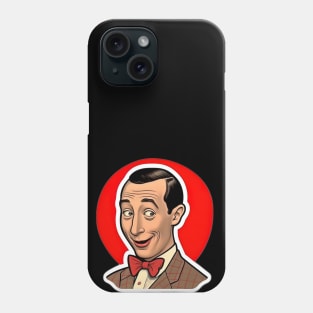 pee wee herman smiling with red background Phone Case