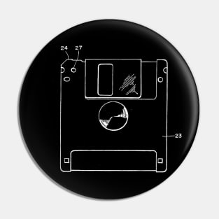 Floppy Disk Vintage Patent Drawing Pin