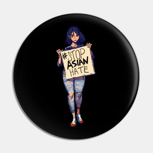 stop asian hate - fight Pin