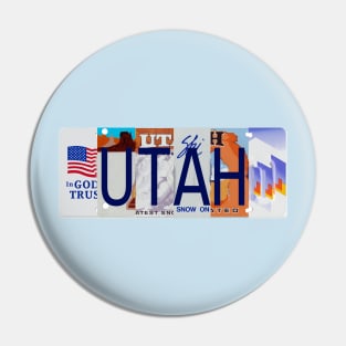 Utah License Plates Pin