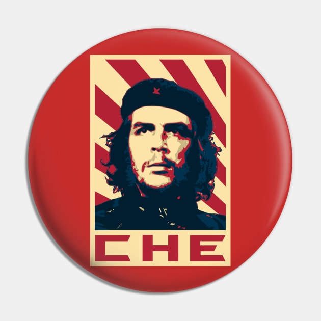 Che Guevara Retro Propaganda Pin by Nerd_art