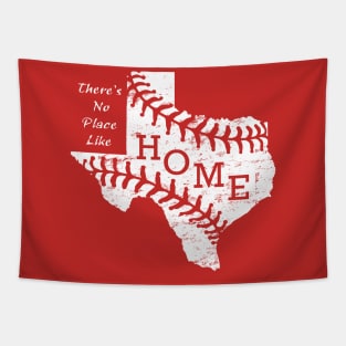 Vintage Texas baseball There's No Place Like Home Tapestry