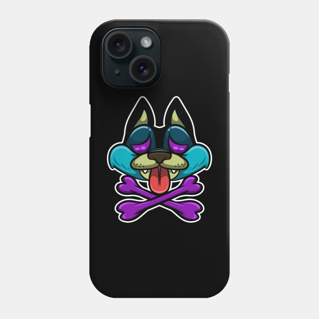 wolfie danger cartoon Phone Case by Behold Design Supply