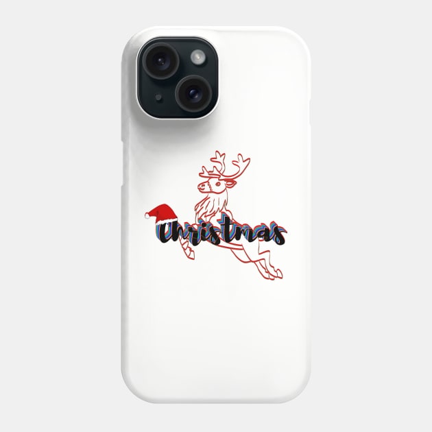 "Jolly Christmas Wishes: A Festive Celebration with a Dear in a Hat!" Phone Case by Artistic Design