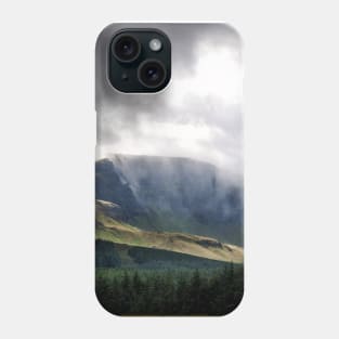 Clouds fall over the Trotternish Ridge, Isle of Skye, Scotland Phone Case