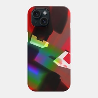 red black abstract texture design Phone Case