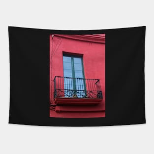 Red Balcony Tapestry