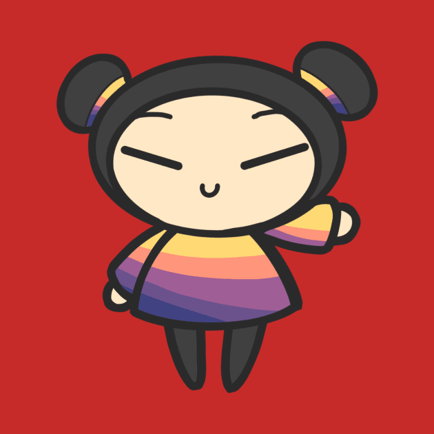 Sunset Vaporwave Pucca by aishiiart