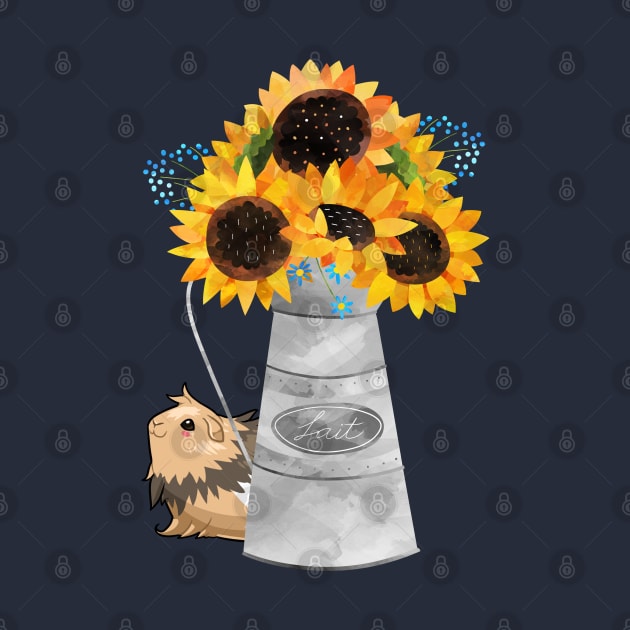 Sunflowers and Guinea Pig by My Furry Friend