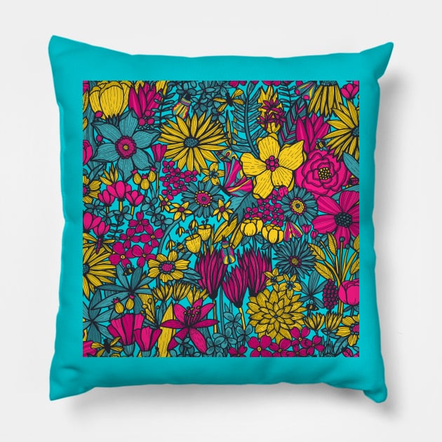 Floral Meadows Pillow by robyriker