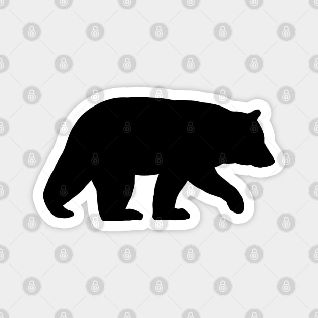 Black Bear Silhouette Magnet by Coffee Squirrel