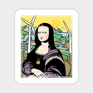 Green Mona Lisa Magnet