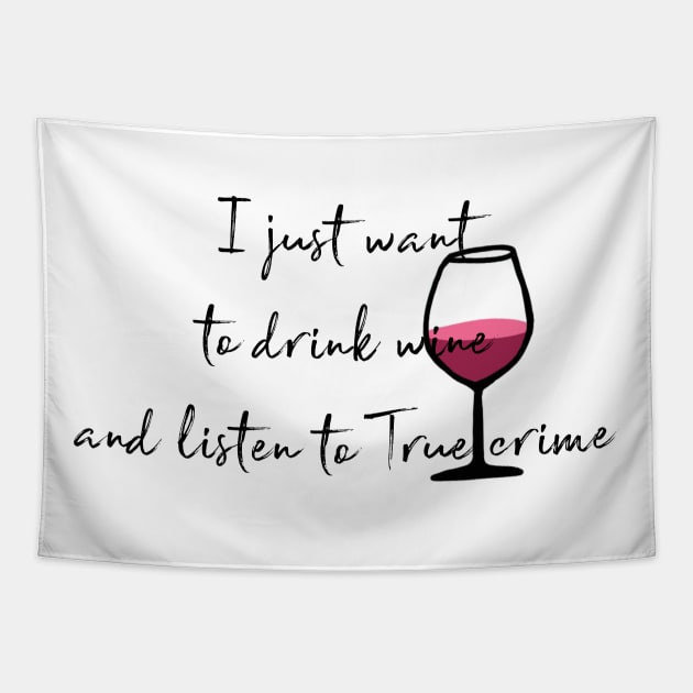 podcasts and wine Tapestry by Strictly Homicide Podcast