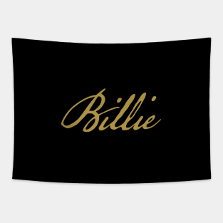 Billie Typography Gold Script Tapestry