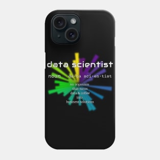 Data Scientist Dictionary Definition | Polar Chart Black Phone Case