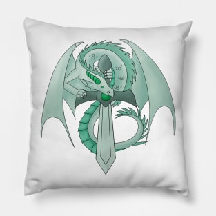 Emerald Sword Dragon Pillow