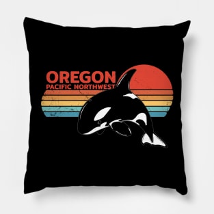 Oregon Pacific Northwest Orca Pillow