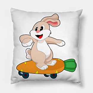 Rabbit Carrot Skateboard Pillow