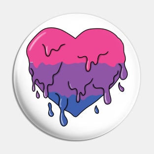 Melting bisexual heart Pin