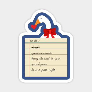 Untitled Valentine Goose Magnet