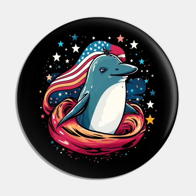 Patriotic Narwhal Pin by JH Mart