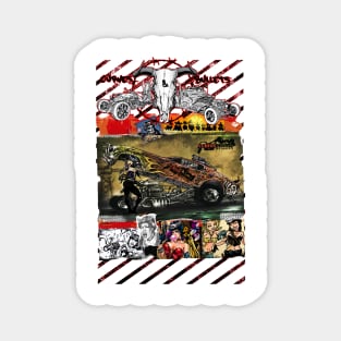 curves and bullets "bloody saphos" funny car Magnet