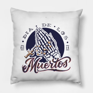 Praying Hands Day of The Dead Pillow