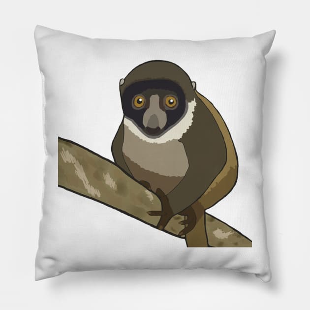 Bonita the Mongoose Lemur Pillow by wildlifeandlove