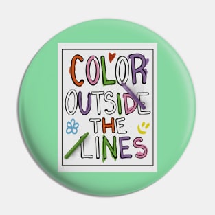 Color Outside The Lines Pin