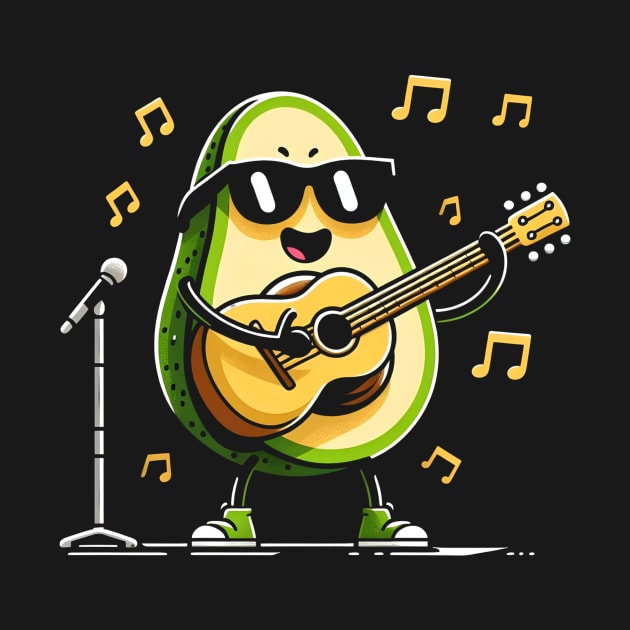 avocado playing guitar - music by Rizstor