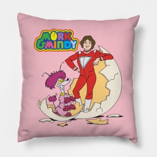 Mork And Mindy Cartoon Pillow