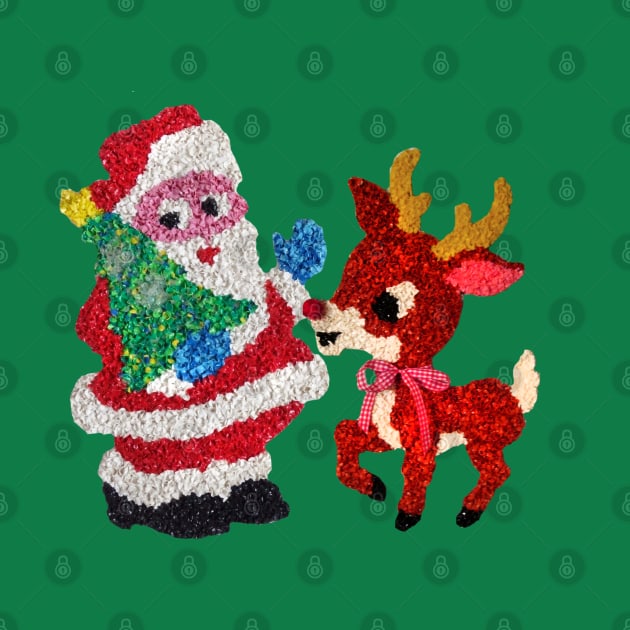 Santa & Rudolph 70s Melted Plastic Popcorn by Pop Fan Shop
