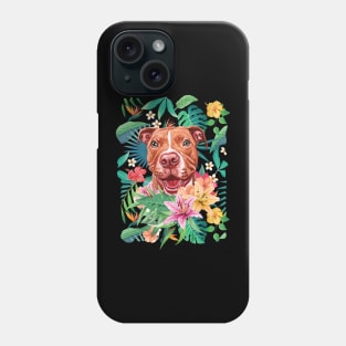 Tropical Red Pit Bull Pitbull 1 Phone Case